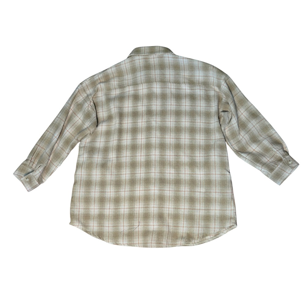 Chic Soul Tan Plaid Coastal Relaxed Fit Womens 2XL Long Sleeve Oversized Shacket - Picture 7 of 9